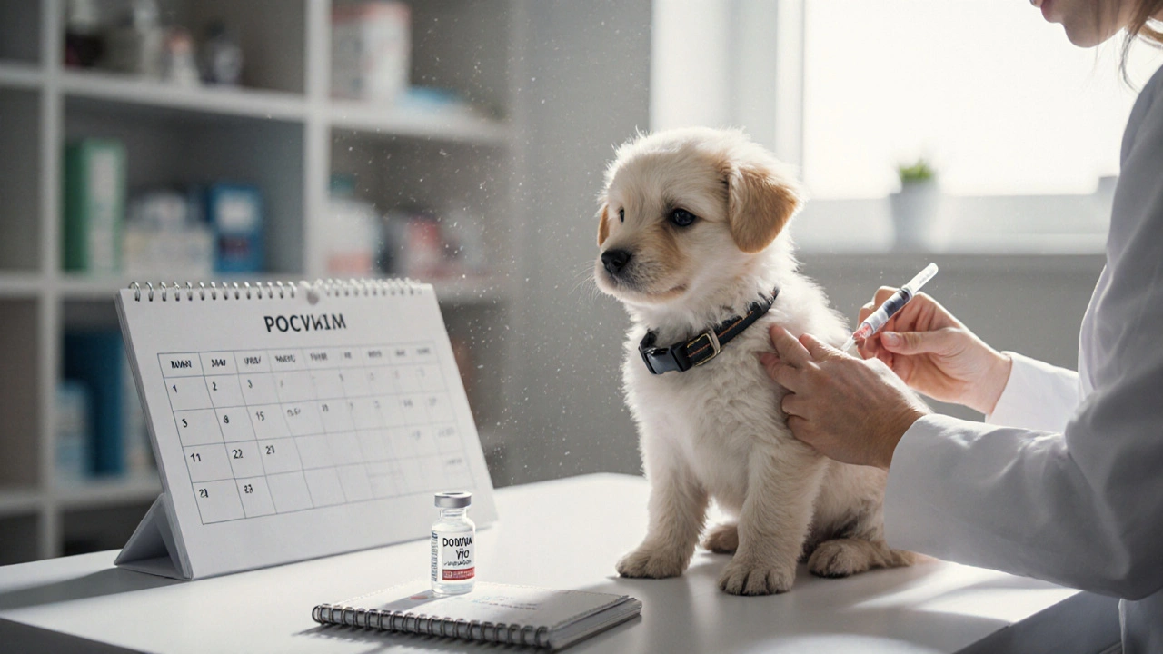 В каком возрасте ставят первую прививку щенку: полный график вакцинации