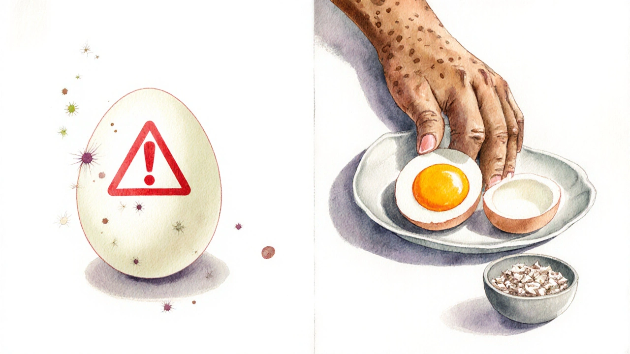 Сравнение сырых и варёных яиц для собак с яичной скорлупой.