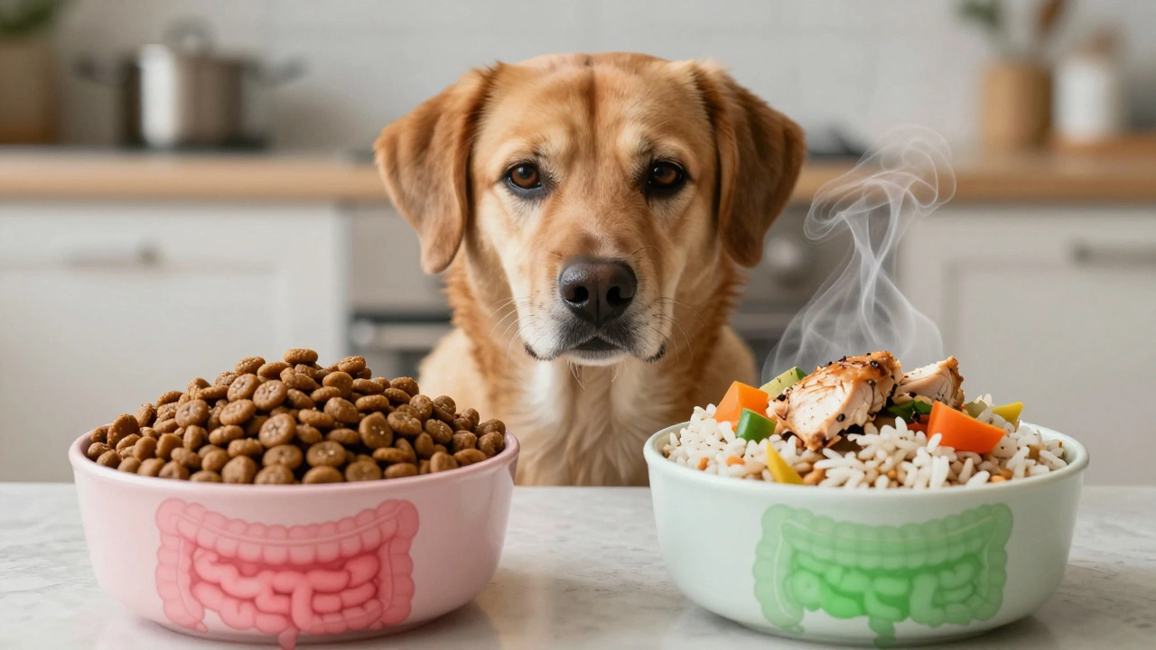 Почему нельзя смешивать сухой корм и натуральную еду для собак