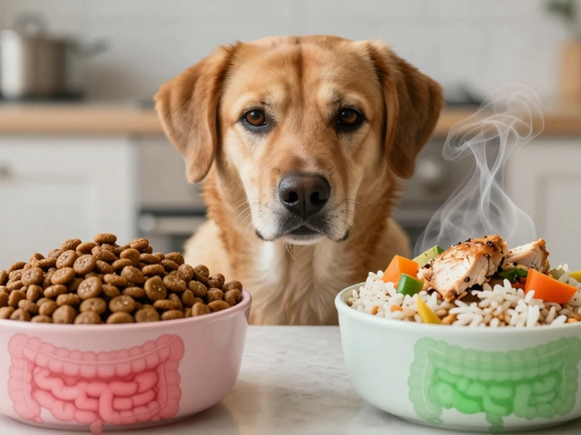 Почему нельзя смешивать сухой корм и натуральную еду для собак